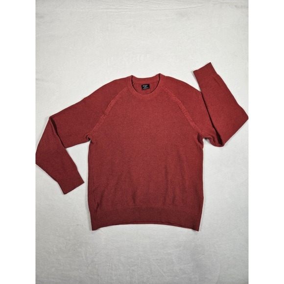 Untuckit Sweater Men's Large Red Cable Knit Cotton‎ Polyester Blend LS - Picture 1 of 9
